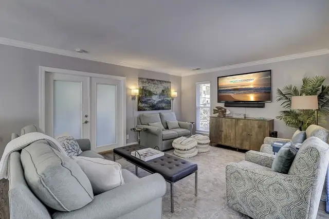 Living room of this home in Forest Beach