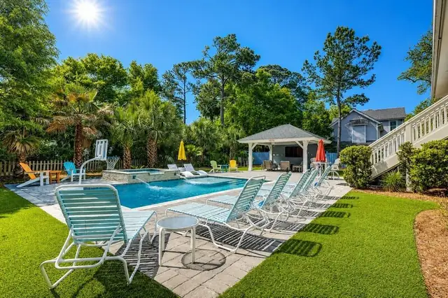 Pool of this home in Forest Beach
