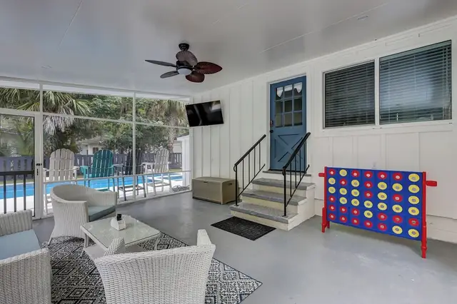Balcony of this home in Forest Beach