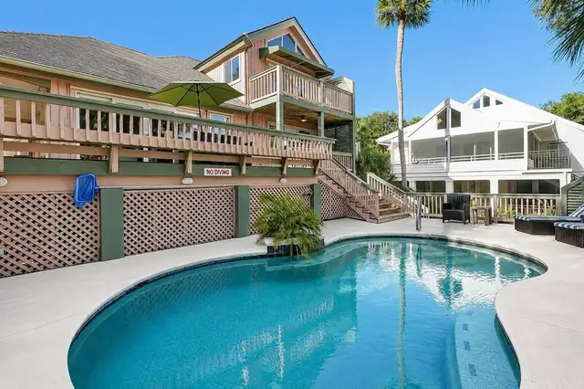 Pool of this home in Forest Beach