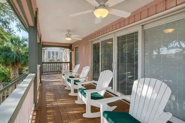 Balcony of this home in Forest Beach