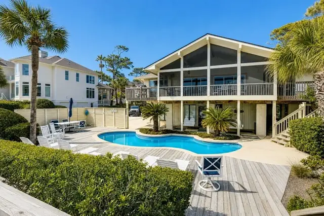 Outside of this home in Forest Beach