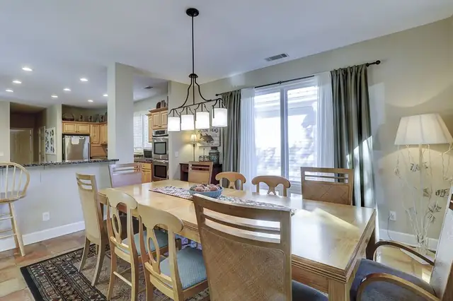 Dining area of this home in Forest Beach