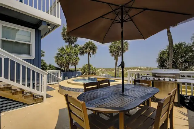 Balcony of this home in Forest Beach