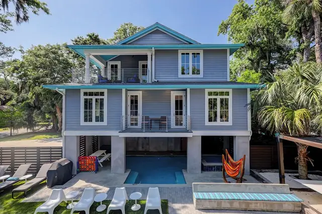 Outside of this home in Forest Beach