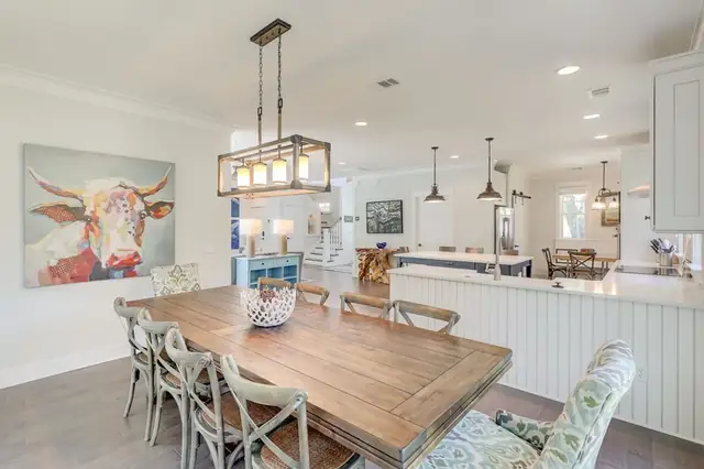 Dining area of this home in Forest Beach