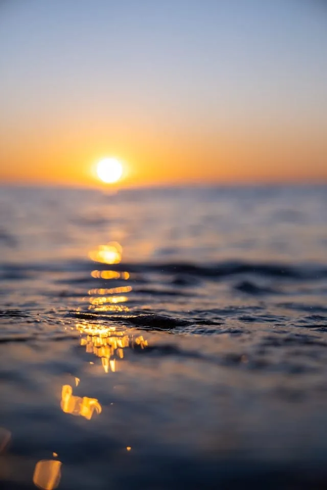 Sunset over the water near Hilton Head Island
