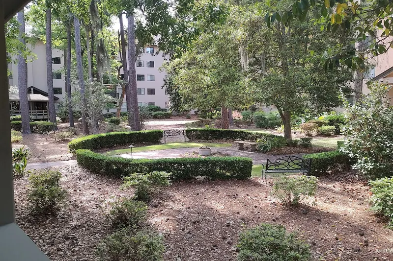 The wooded garden at The Seabrook, home of Fraser Health Center