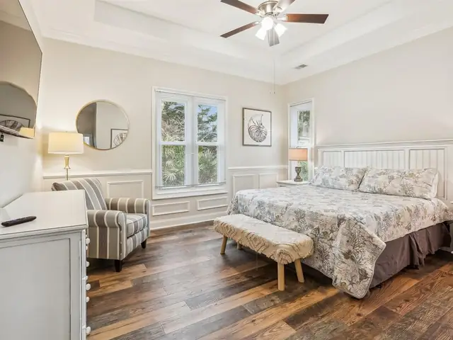 Bedroom of this home in Palmetto Dunes