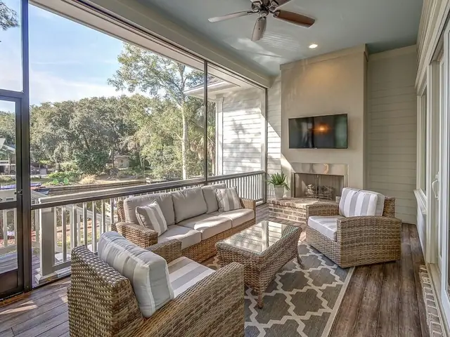 Balcony of this home in Palmetto Dunes