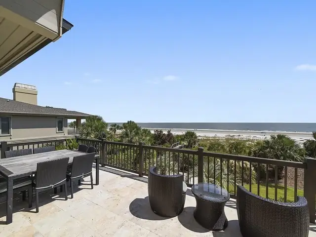 Balcony of this home in Palmetto Dunes