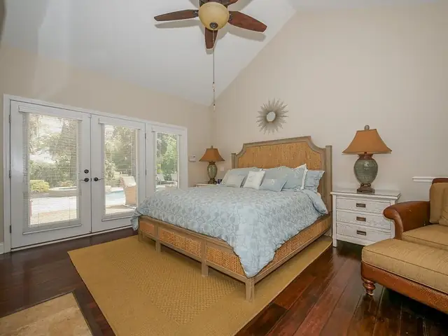 Bedroom of this home in Palmetto Dunes
