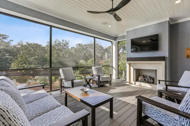 Balcony of this home in Palmetto Dunes