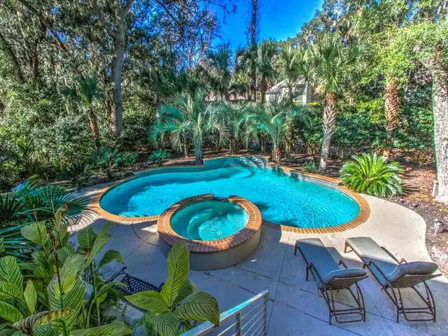 Pool of this home in Palmetto Dunes