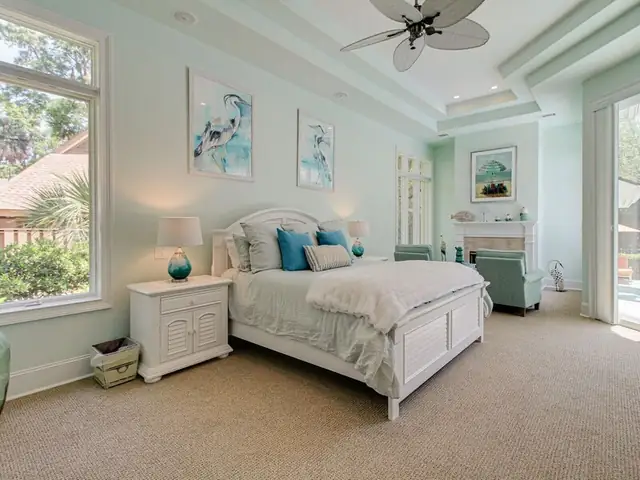 Bedroom of this home in Palmetto Dunes