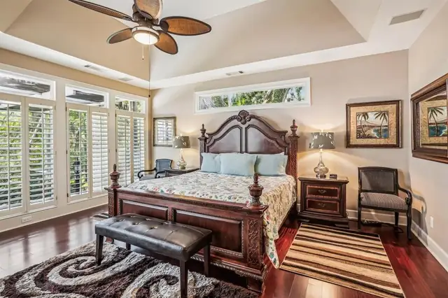 Bedroom of this home in Palmetto Dunes