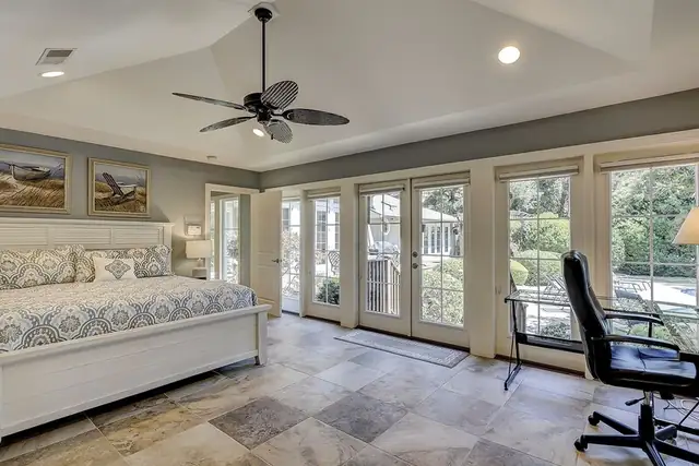 Bedroom of this home in Palmetto Dunes