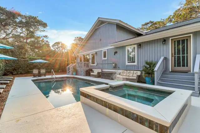 Outside of this home in Palmetto Dunes