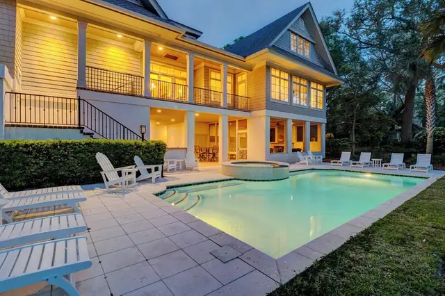Pool of this home in Palmetto Dunes