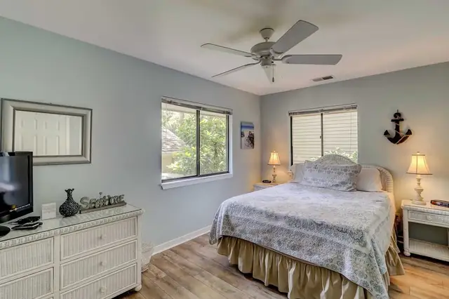 Bedroom of this home in Palmetto Dunes