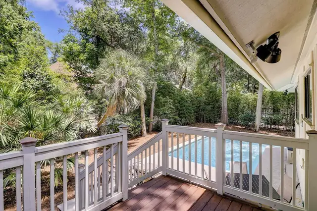 Balcony of this home in Palmetto Dunes