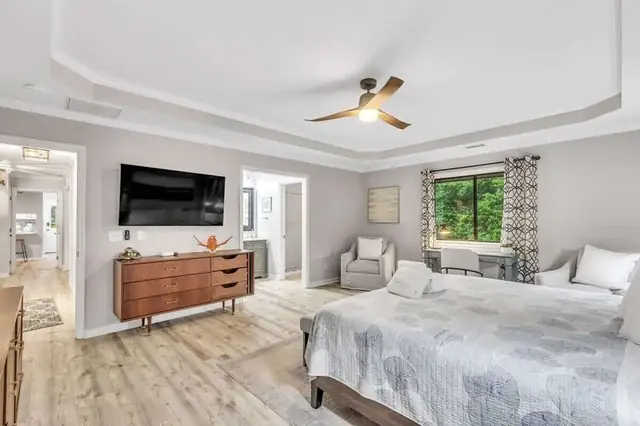 Bedroom of this home in Palmetto Dunes