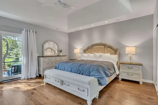 Bedroom of this home in Palmetto Dunes