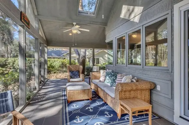 Balcony of this home in Palmetto Dunes