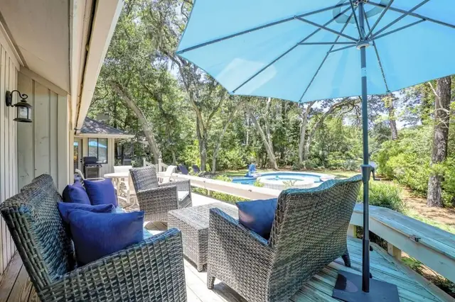 Balcony of this home in Palmetto Dunes