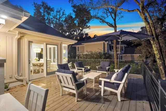 Balcony of this home in Palmetto Dunes