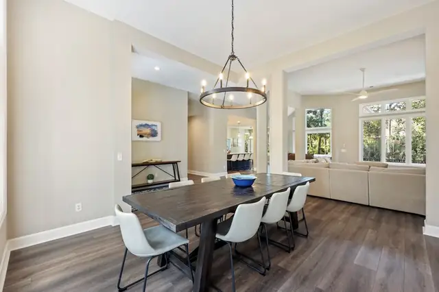 Dining area of this home in Palmetto Dunes
