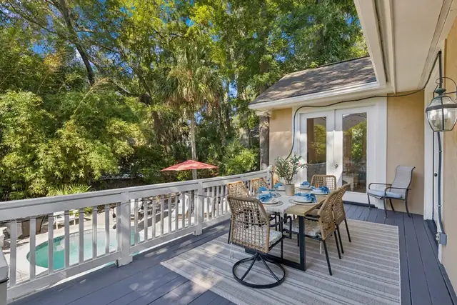 Balcony of this home in Palmetto Dunes