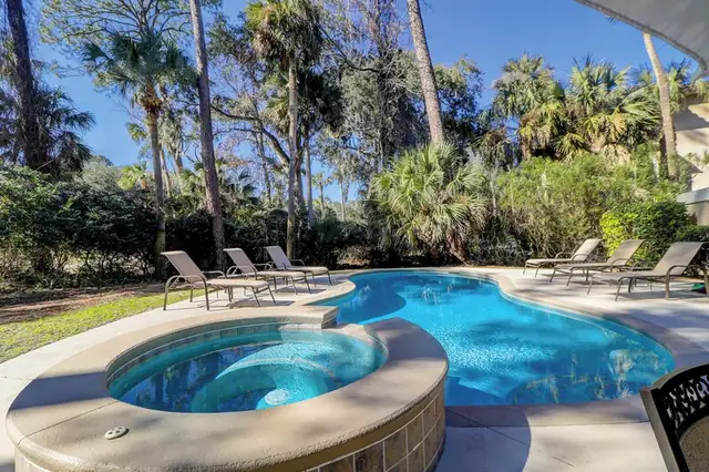 Pool of this home in Palmetto Dunes