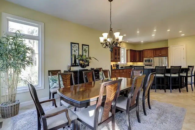 Dining area of this home in Palmetto Dunes