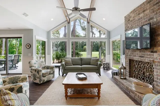 Living room of this home in Palmetto Dunes