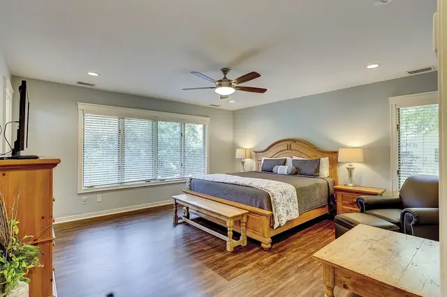 Bedroom of this home in Palmetto Dunes
