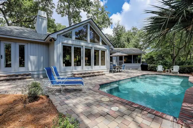 Pool of this home in Palmetto Dunes