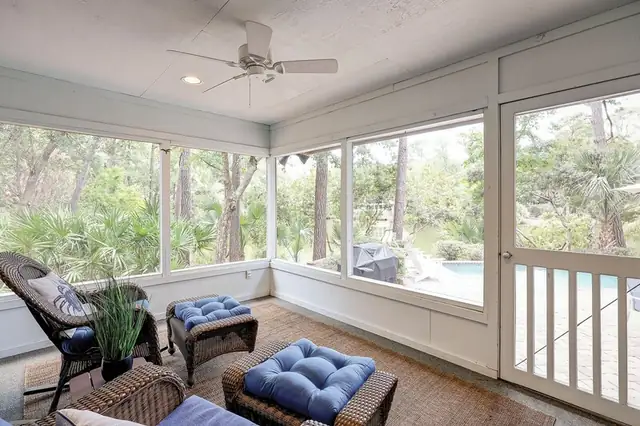 Balcony of this home in Palmetto Dunes