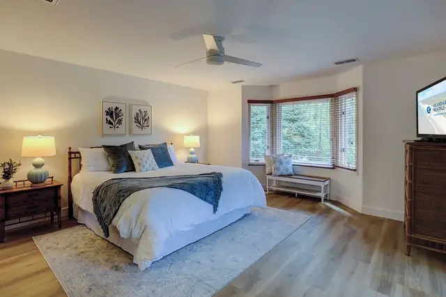 Bedroom of this home in Palmetto Dunes