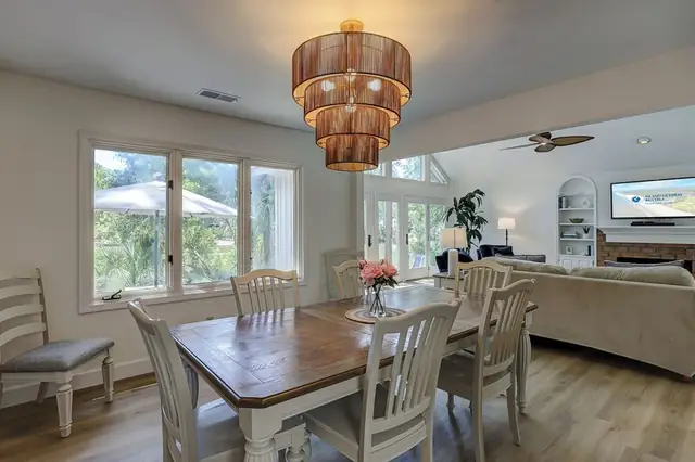 Dining area of this home in Palmetto Dunes