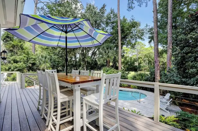 Balcony of this home in Palmetto Dunes