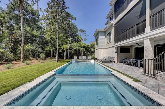 Pool of this home in Palmetto Dunes