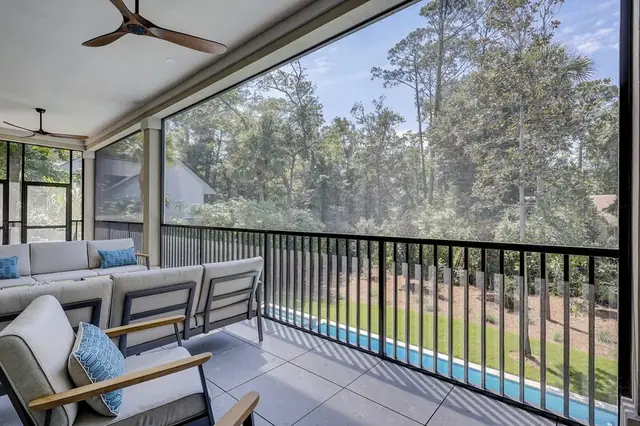 Balcony of this home in Palmetto Dunes