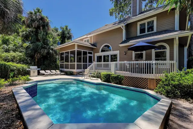 Pool of this home in Palmetto Dunes