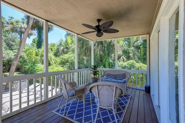 Balcony of this home in Palmetto Dunes