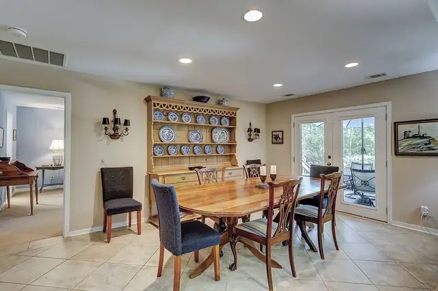 Dining area of this home in Palmetto Dunes