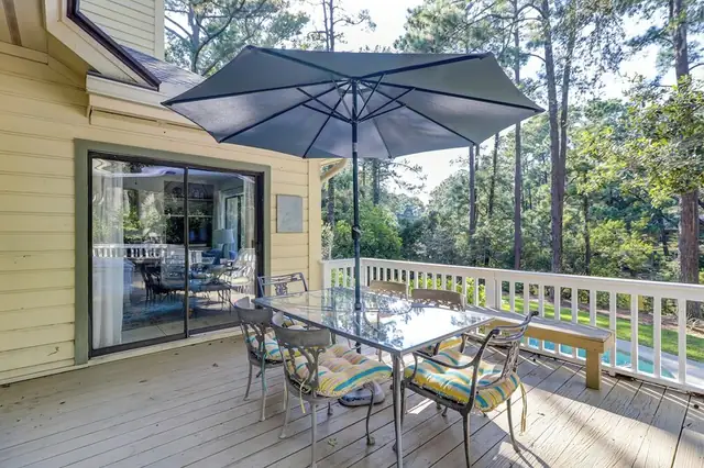 Balcony of this home in Palmetto Dunes