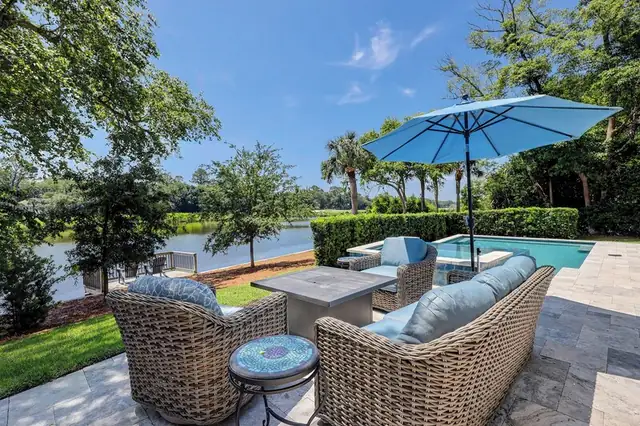 Balcony of this home in Palmetto Dunes
