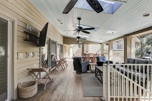 Balcony of this home in Palmetto Dunes