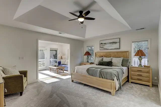 Bedroom of this home in Palmetto Dunes